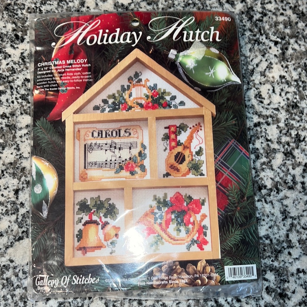 NWT Bucilla Holiday Hutch cross-stitch kit!